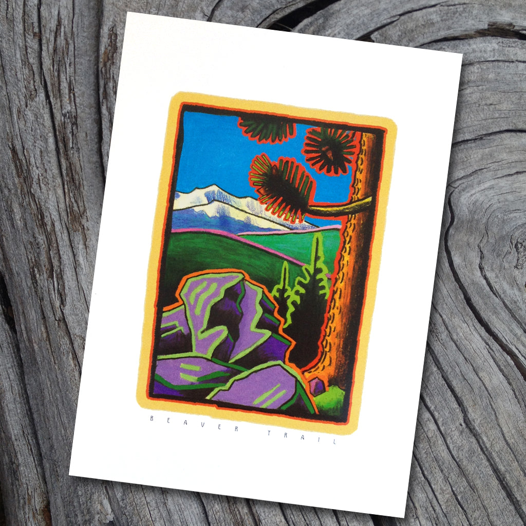 Beaver Trail: Colorado Rocky Mountains note card