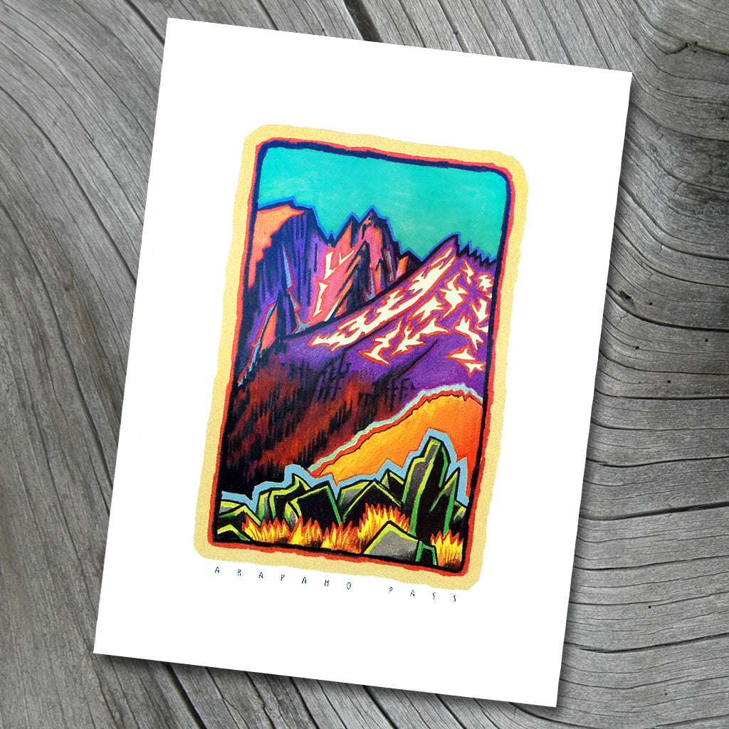 Arapaho Pass: Colorado Rocky Mountains note card
