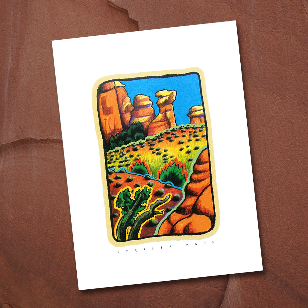Chesler Park: Canyonlands Utah note card