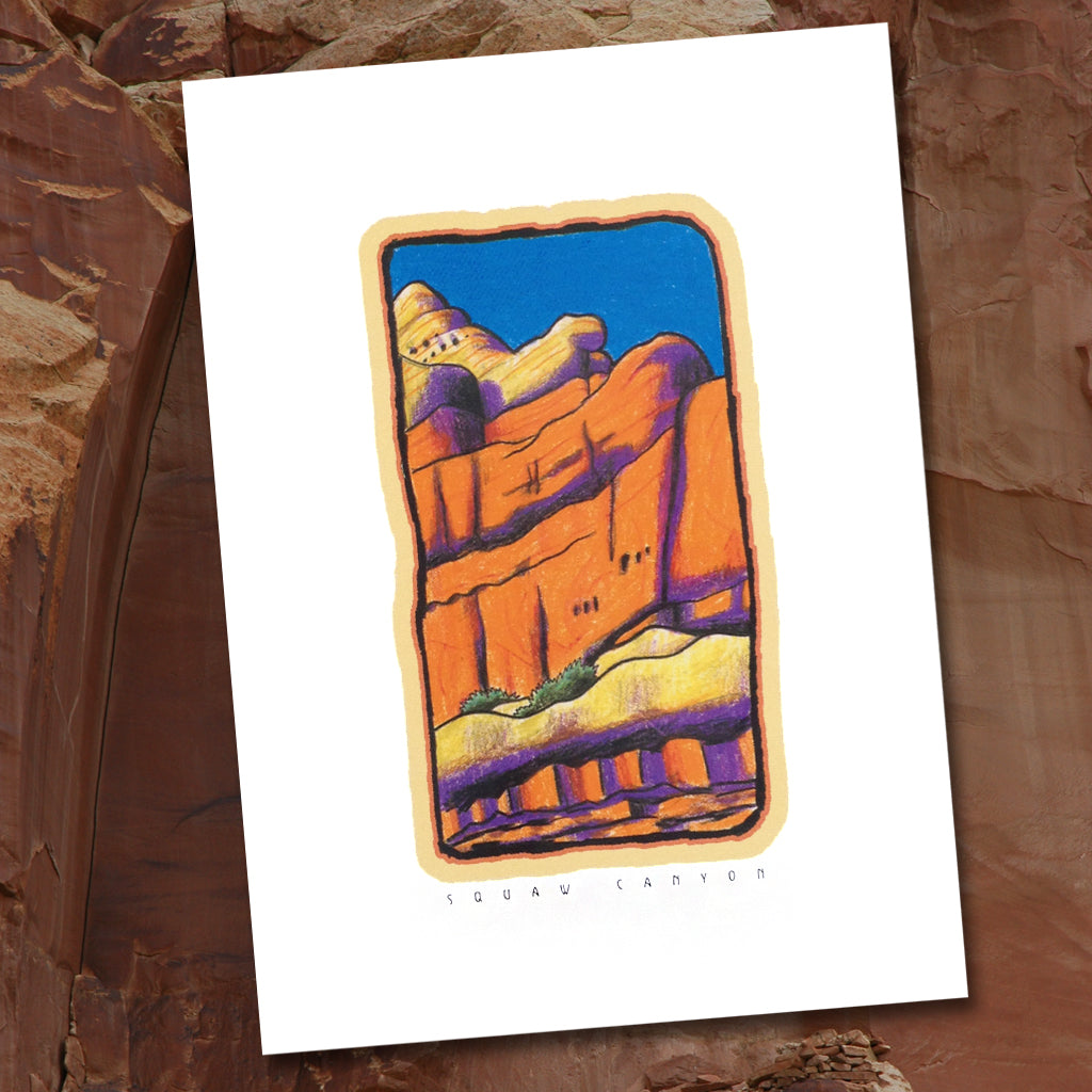 Squaw Canyon: Canyonlands Utah note card